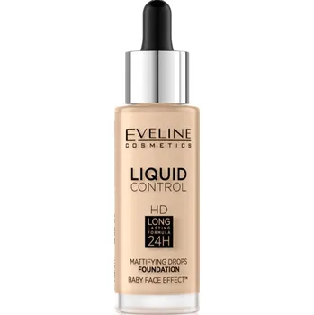 Make-up Eveline Cosmetics Liquid Control tekutý make-up s pipetou odstín 015 Light Vanilla 32 ml