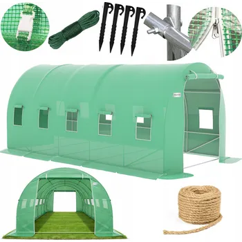 Fóliovník Primaveo Zahradní fóliovník 5x3x2m 15 m² 2 vchody UV-4 + semínka a provázek Zdarma!