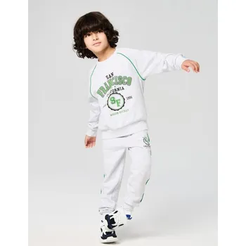 Chlapecké kalhoty Sinsay - Teplákové joggery - šedá - 509AY-09M - 509AY-09M-140