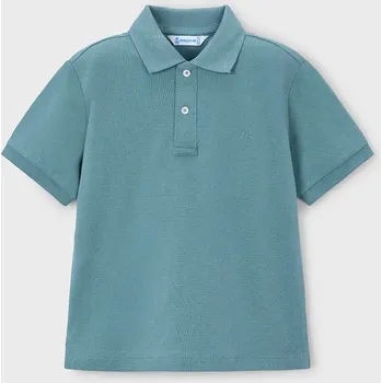Chlapecké tričko Dětská bavlněná polokošile Mayoral 150.5A.Mini.PPY2 tyrkysová 60X, vel. 140