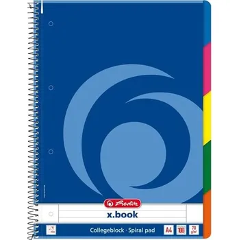 Blok Blok College se spirálou, rozlišovač, A4,linkovaný