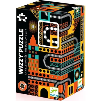Dřevěná hračka Wizzy Puzzle Živé město 100ks