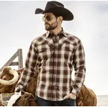 Stars & Stripes Košile westernová Isaac Stars & Stripes, pánská, beige/brown XL