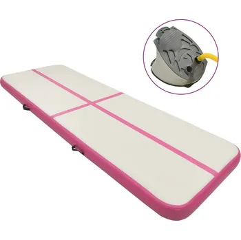 Žíněnka OMAXI Nafukovací žíněnka s pumpou 300 x 100 x 20 cm PVC růžová 085370