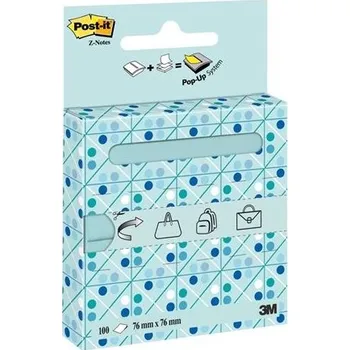 Samolepící bloček Z-bločky Post-it na cesty, 76 x 76 mm, mix barev