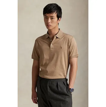 Pánské tričko Bavlněné polo tričko Polo Ralph Lauren 710704319 hnědá 84X, vel. XXL