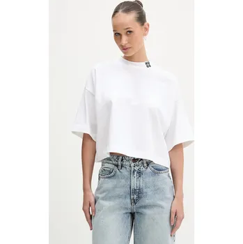 Pánské tričko Bavlněné tričko HUGO Damelody 50561189 béžová 01X, vel. XXL