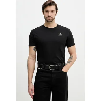 Pánské tričko Bavlněné tričko Alpha Industries Backprint Mirror Camo 128507MC černá 99X, vel. XXL