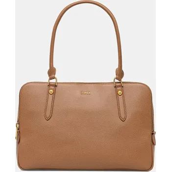 Kabelka Kožená kabelka Furla Giulia L Boston Bag WB01872.BX0460.4557S hnědá 88X, vel. ONE SIZE