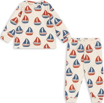 Dětská bavlněná tepláková souprava Konges Sløjd GIO LS SET GOTS KS104839.PPY2 béžová 01X, vel. 104