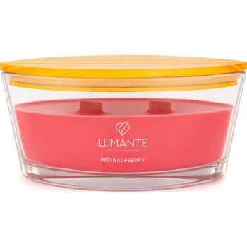 Svíčka LUMANTE Loď s dřevěným knotem Red rasberry 423 g