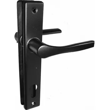 Dveřní kování KOVIAN, s.r.o. Klika Al, štítek Fe, rozteč 90mm, černá