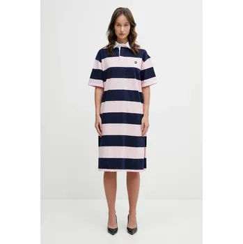 Dámské šaty Bavlněné šaty Coperni Striped Polo COPJS216F5026 růžová 03X, vel. XS