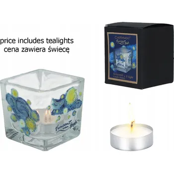 Svíčka Svícen na čajové svíčky Carmani 6 cm, 1 svíčka