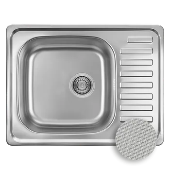Nerezový dřez Kuchinox Dřez 1 komorový s odkapávačem Junak, nerez - SQA_313T, nerez
