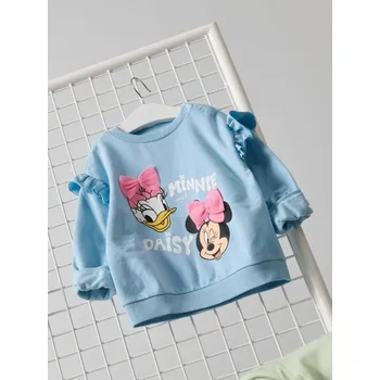 Dívčí oblečení Sinsay - Mikina s kulatým výstřihem s potiskem Minnie and Daisy - tyrkysová - 844DO-60X - 844DO-60X-86