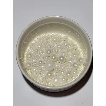 Přisada na vaření a pečení Lucie´s Sprinkles Směs bílých cukrových perel - Vegan, Bez Lepku - perfektní na svatební dort 55g: 55g