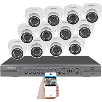 Kompletní kamerový systém PoE IP 12 kamerový set XM-1202B 4MPx, CZ menu