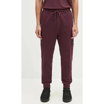 Bavlněné tepláky C.P. Company Diagonal Raised Fleece Lens Sweatpants, XL, fialová, 49X