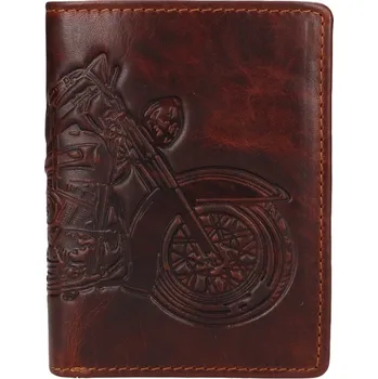 pánská peněženka kožená 66-6401/M MOTORKA HNĚDÁ-BRN