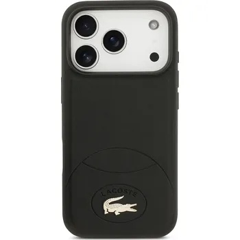 Pouzdro na mobilní telefon Pouzdro na telefon s vestavěným magnetickým kroužkem Lacoste MagSafe iPhone 17 Pro LCHMP17LPBLK černá 99X