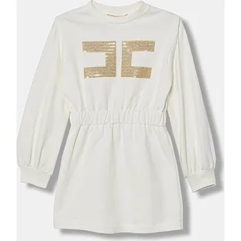 Dámské šaty Dětské bavlněné šaty Elisabetta Franchi EFAB657.0.FF002.98.128 béžová 02X, vel. 128