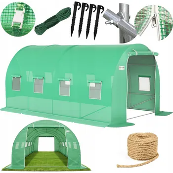 Fóliovník Primaveo Zahradní fóliovník 4,5x3x2m 13,5 m² 2 vstupy, pevná konstrukce 25 mm + semínka a provázek Zdarma!