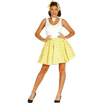 Karnevalový kostým GUIRCA Dámská pin up sada - sukně a šátek, žlutá