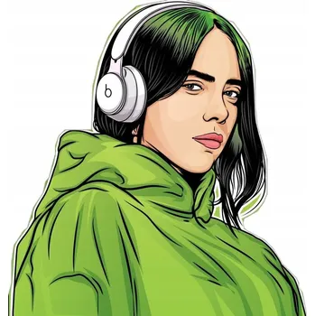 Obraz Nažehlovačka Termo Aplikace Nálepka na Oblečení BILLIE EILISH