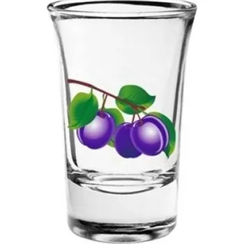 Sklenice odlivky-štamprle švestka 6 ks