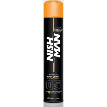 Stylingový přípravek Nish Man Ultra Strong Hair Spray extra silný lak na vlasy 400 ml