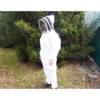 Včelařská kombinéza s kuklou jednodílná s ochranným závojem│ 100 % bavlna, Velikost XL