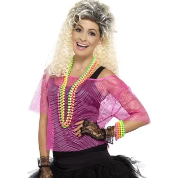 Karnevalový kostým Smiffys.com Síťované tričko - růžové Velikost: L/XL