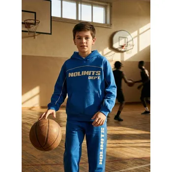 Chlapecká mikina Sinsay - Mikina s nápisem - modrá - 285IG-55X - 285IG-55X-140