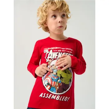 Chlapecké tričko Sinsay - Bavlněná košilka s potiskem Avengers - červená - 694GJ-33X - 694GJ-33X-98