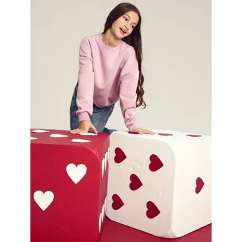 Oblečení a móda Sinsay - Mikina s kulatým výstřihem - růžová - 706HB-39X - 706HB-39X-152