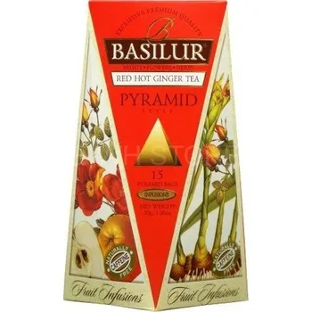 Nápoj BASILUR Fruit Red Hot Ginger Pyramid 15x2g