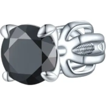 Náušnice Olivie Stříbrná 5mm náušnice PIPPI BLACK 1 ks 8759 Ag 925; ≤0,7 g.