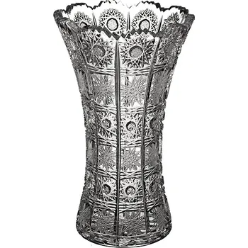 Váza PB CRYSTAL Broušená skleněná váza Bohemia Crystal - X 80029/205mm. Bohatý brus Klasik.