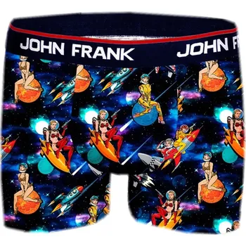 Boxerky Boxerky pro muže s barevným potiskem John Frank 342 space girl velikost L-50/52