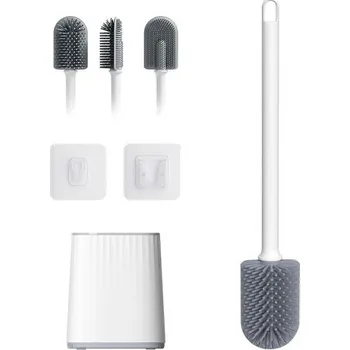 Ibergrif, M34151-2 WC kartáče, silikonový toaletní kartáč, toaletní kartáče a držák, toaletní