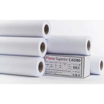 Papír pro tiskárny Plotterová role Plano Superior - 620 mm x 50 m x 50 mm, 80g/m2, 1 ks