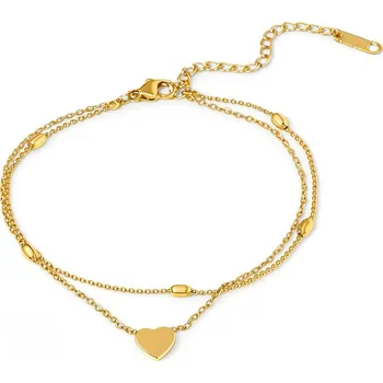 Náramek ELENYS Amora – pozlacený náramek na nohu 18K žluté zlato Délka náramku: 18,5+6,5 cm / max. 25 cm