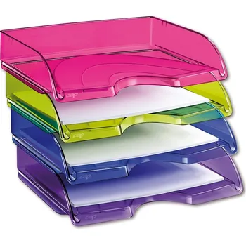 Archivační box Zásuvka na šířku CepPro Happy - A4, plastová, růžová