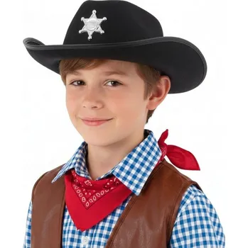 Karnevalový doplněk Kovbojský klobouk dětský černý