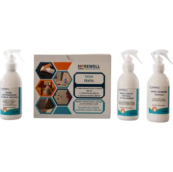 Odstraňovač skvrn Horewell Nano Sada na čistění a údržbu textilu Sada 3x200 ml + Dárek Nano houbička na čištění