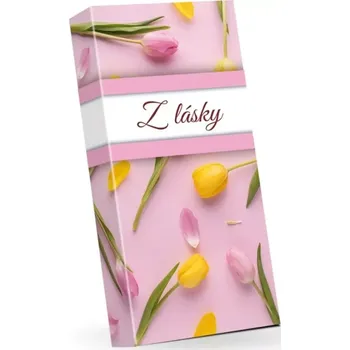 Čokoláda Z lásky růžová Pralinky z hořké čokolády s náplní PUNČ 100g