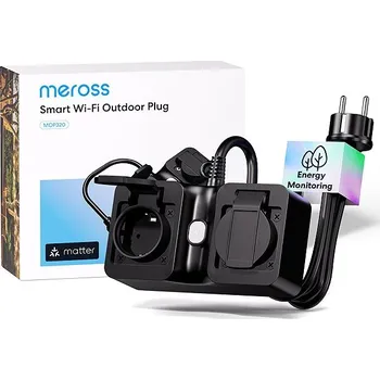 Elektrická zásuvka Meross Smart Wi-Fi Matter Indoor/Outdoor Plug