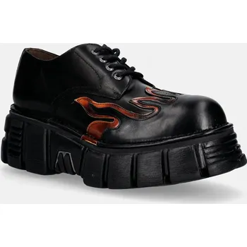 Dámské polobotky Kožené polobotky New Rock CRUST NEGRO, PULIK FUEGO, TOWER NEGRO + LAT M.1553C.C2 černá 99X, EUR 42