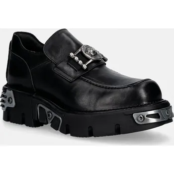 Dámské mokasíny Kožené mokasíny New Rock CRUST NEGRO, REACTOR NEGRO TOBERAS M.895.C4 černá 99X, EUR 46